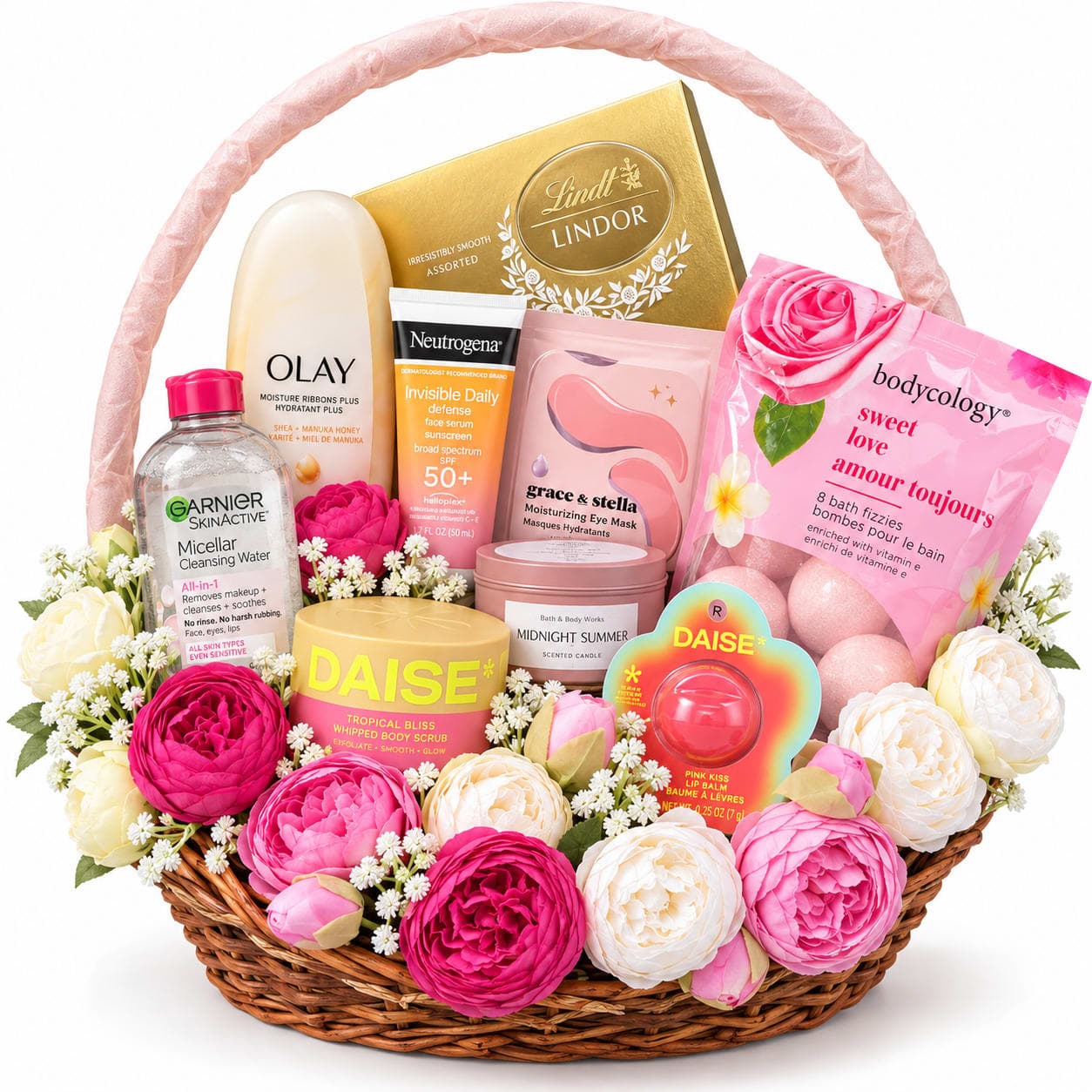 Panier-cadeau Éclat Rosé